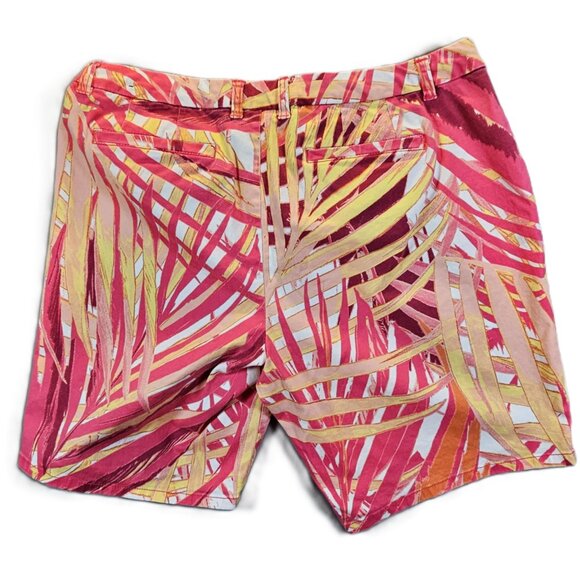 Lane Bryant Plus Size Multicolor Hawaiian Tropical Print Bermuda Shorts 16 - Picture 2 of 8